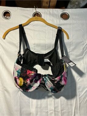 Floral Underwire Bra in Black Multicolor